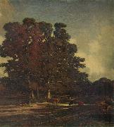 Julien  Dupre Autumn Landscape oil painting artist